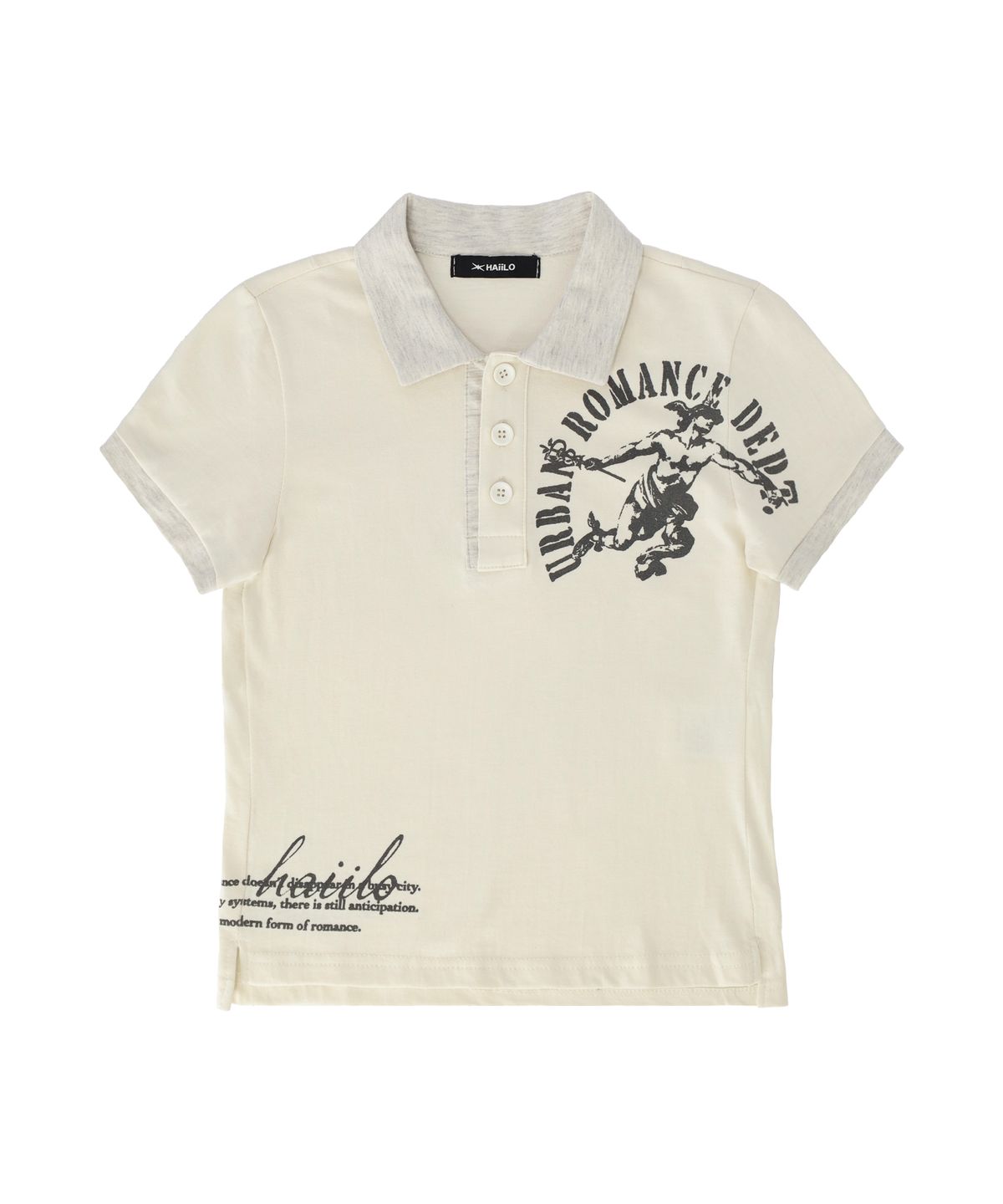 헤일로(HAIILO) Tilter Callar Tee (Warm-cream)