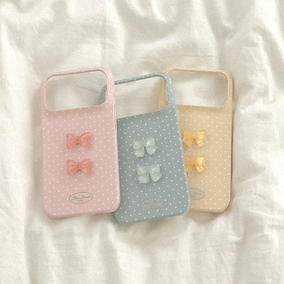 메이드모먼(MADEMOMENT) dotty ribbon 디자인 [파츠+하드 폰케이스]