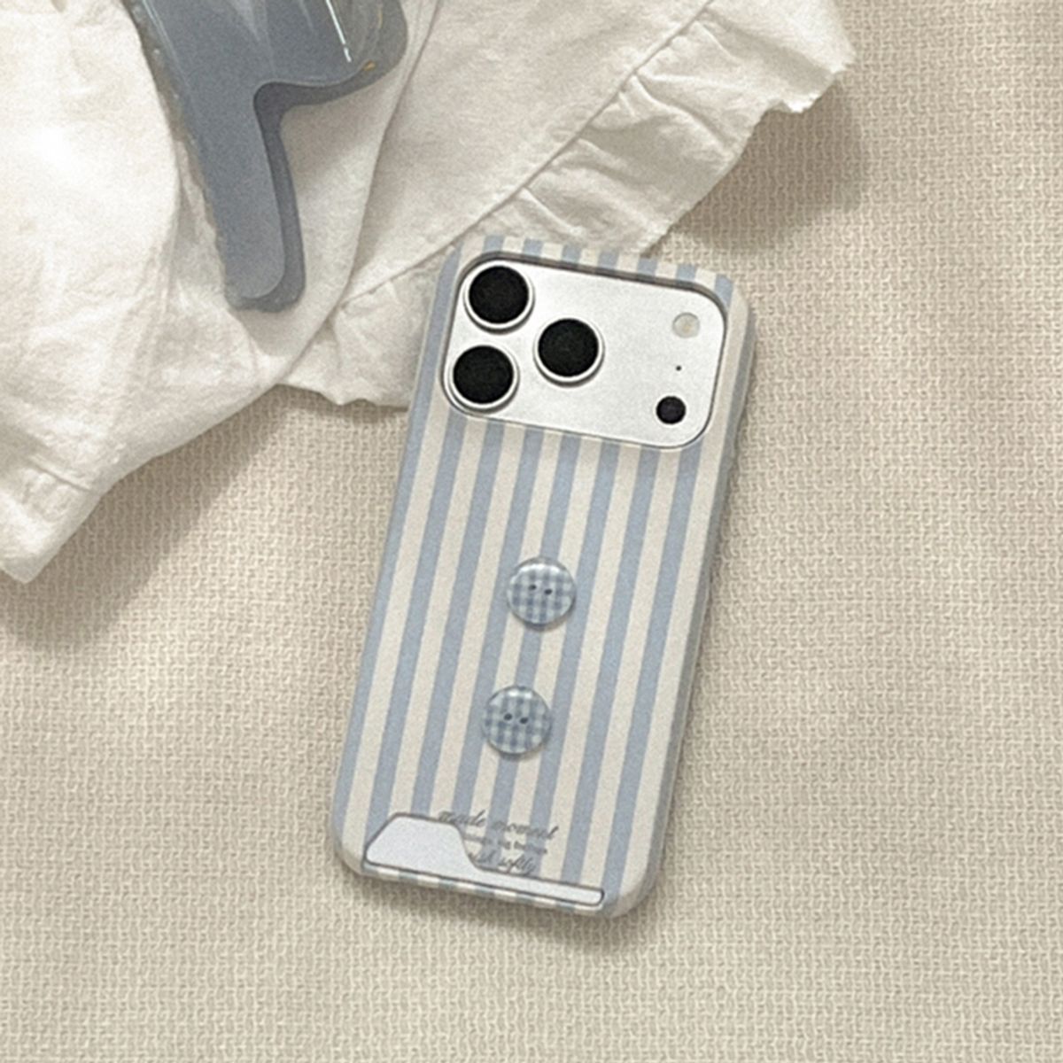 메이드모먼(MADEMOMENT) cotton blue 디자인 [파츠+카드수납 폰케이스]