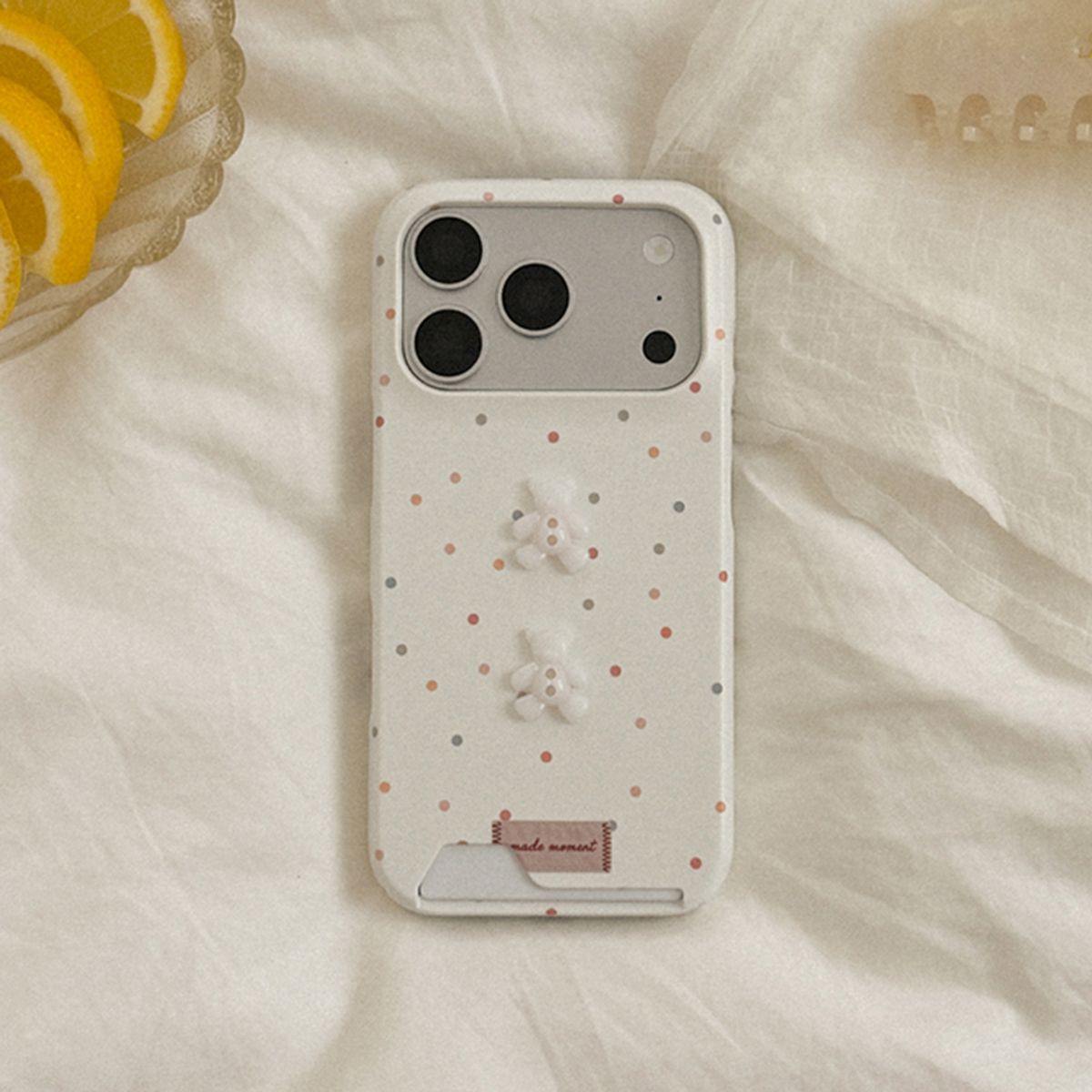 메이드모먼(MADEMOMENT) sugar confetti 디자인 [파츠+카드수납 폰케이스]