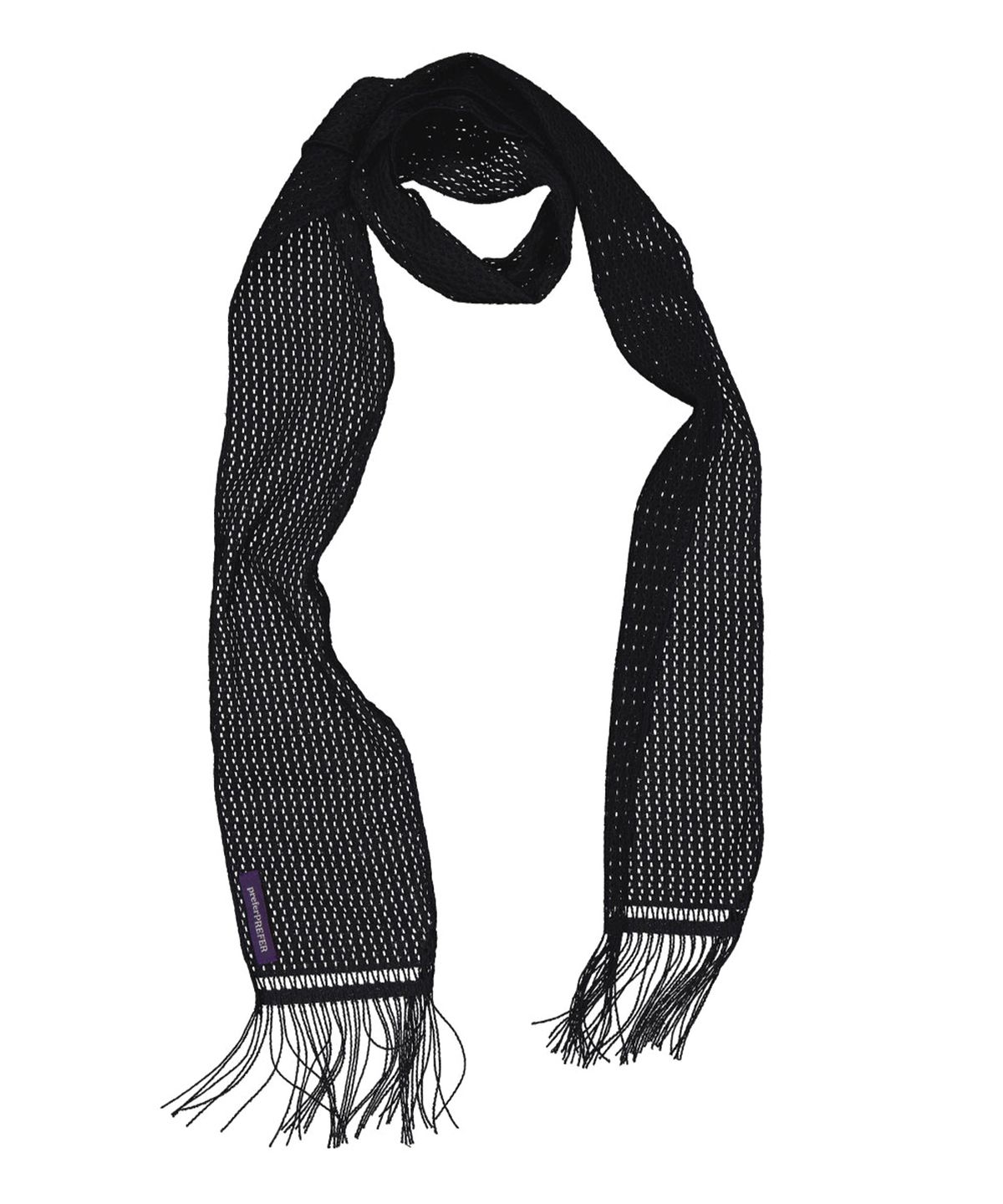 프리퍼프리퍼(PREFERPREFER) Fringe Summer Scarf (Black)