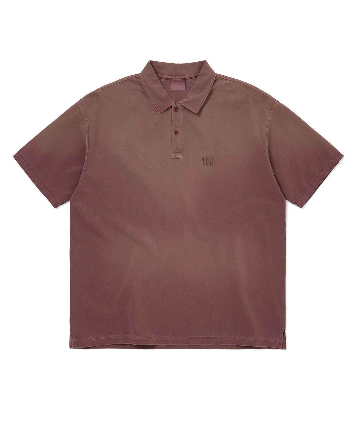 디스이즈네버댓(THISISNEVERTHAT) Washed Polo Shirt Burgundy