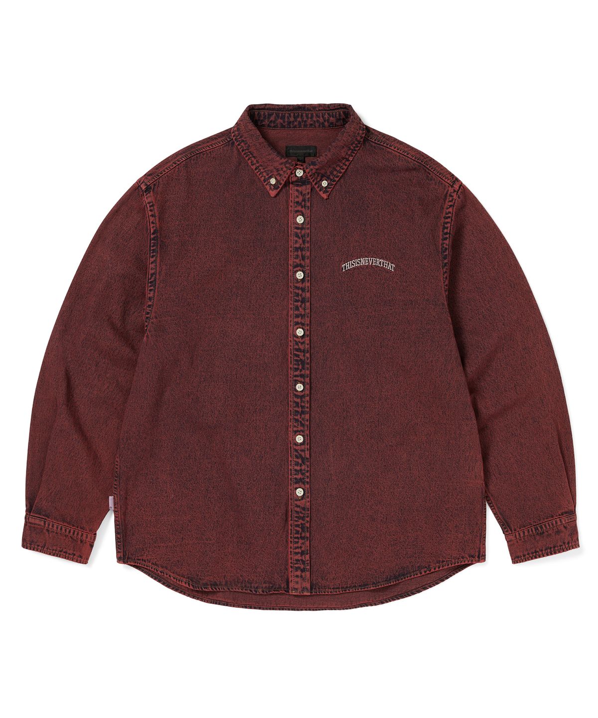 디스이즈네버댓(THISISNEVERTHAT) Washed Denim Shirt Red