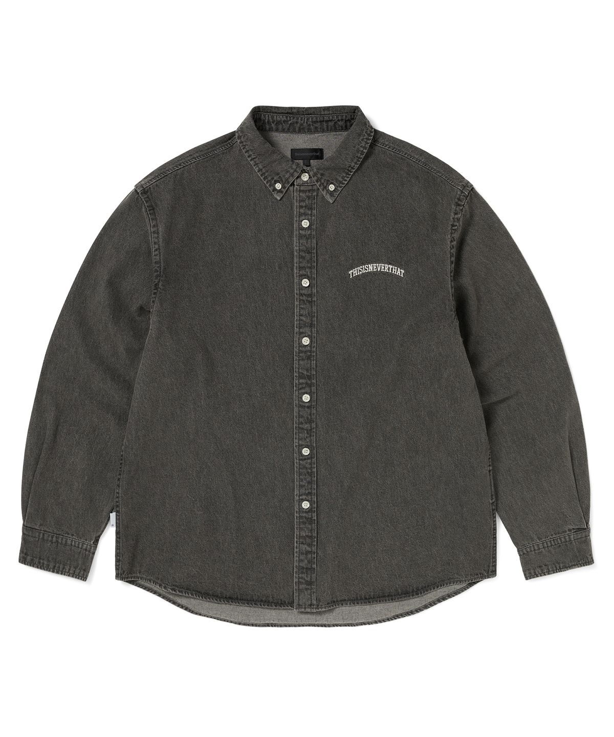 디스이즈네버댓(THISISNEVERTHAT) Washed Denim Shirt Dark Brown
