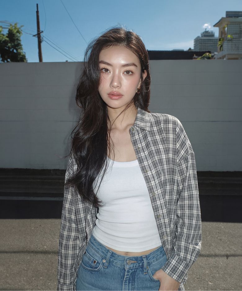 빈티지 루즈핏 코튼 체크 셔츠 [그레이]