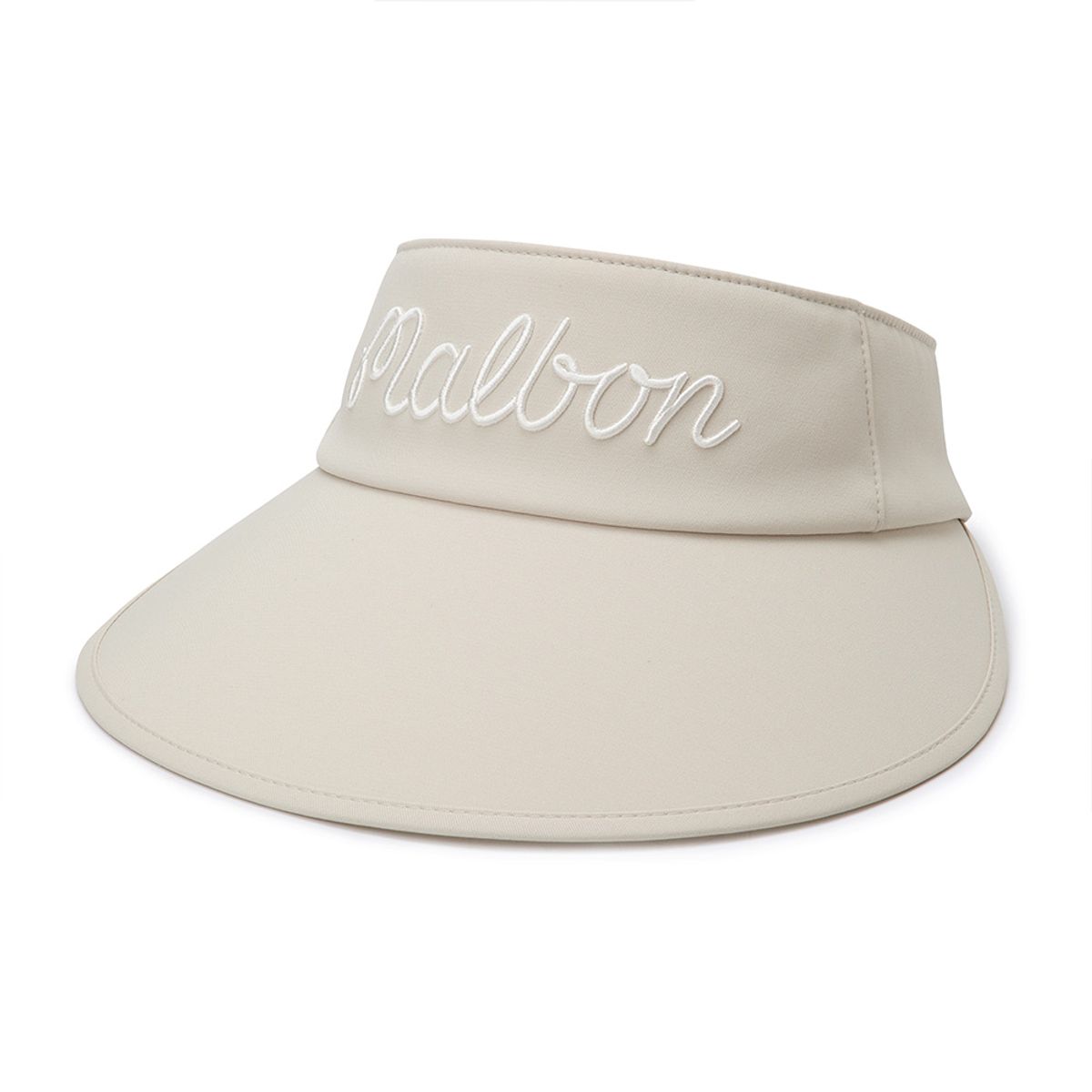 말본 골프(MALBON GOLF) 말본 로고 와이드챙 바이저 BEIGE (WOMAN)