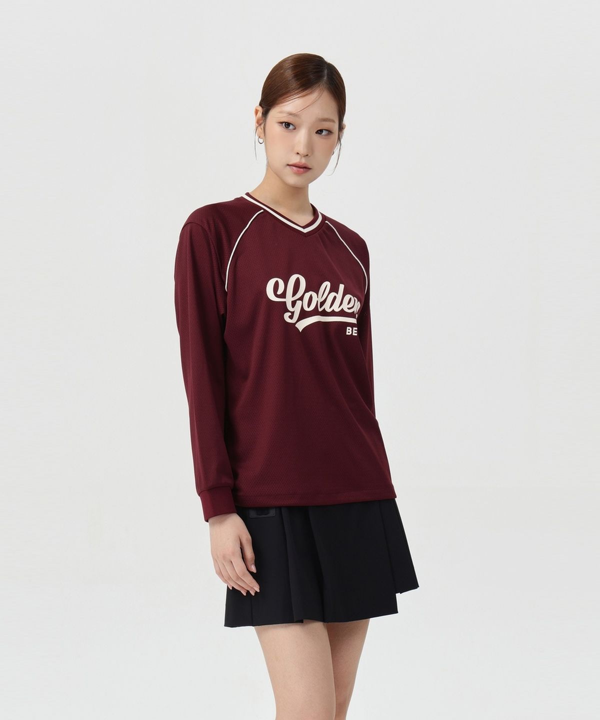 골든베어(GOLDEN BEAR) (여성) Mesh Long Sleeve T-shirt G5TAW26001WIX