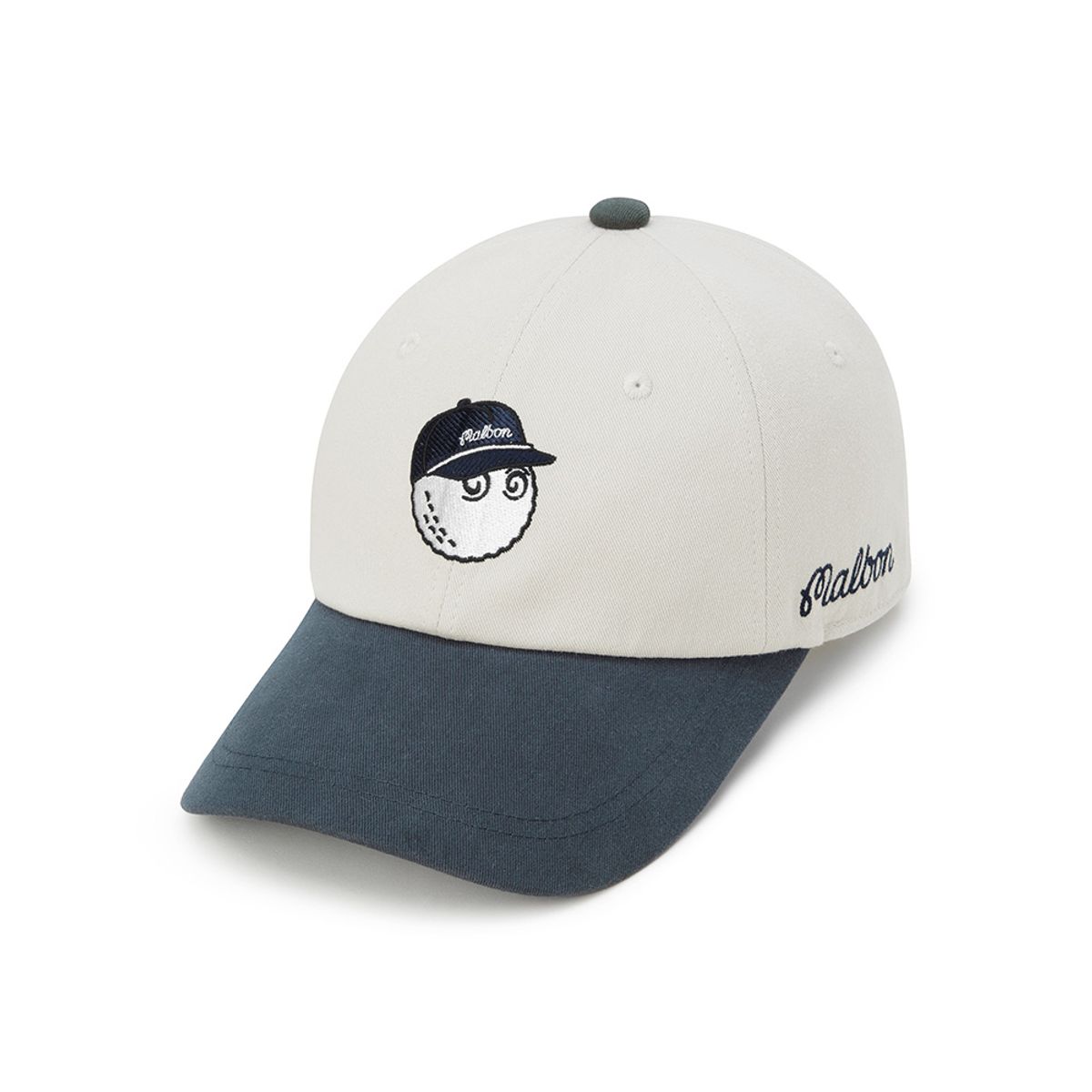 말본 골프(MALBON GOLF) 베이직 컬러블록 볼캡 NAVY