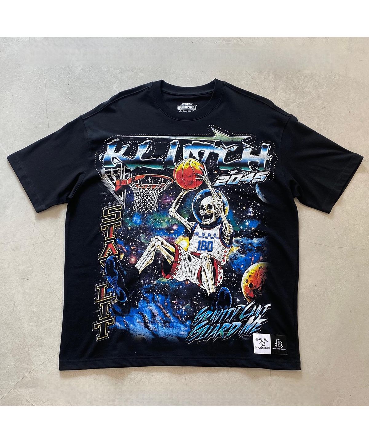 하운드빌(HOUND VILLE) Gravity CGM T shirt black