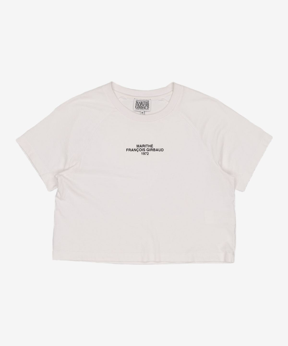 마리떼 프랑소와 저버(MARITHÉ + FRANҪOIS GIRBAUD) W LETTERING LOGO CROP TEE white M