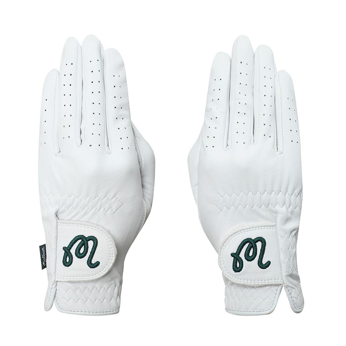 말본 골프(MALBON GOLF) 여성 M 로고 양손 장갑 WHITE (WOMAN)