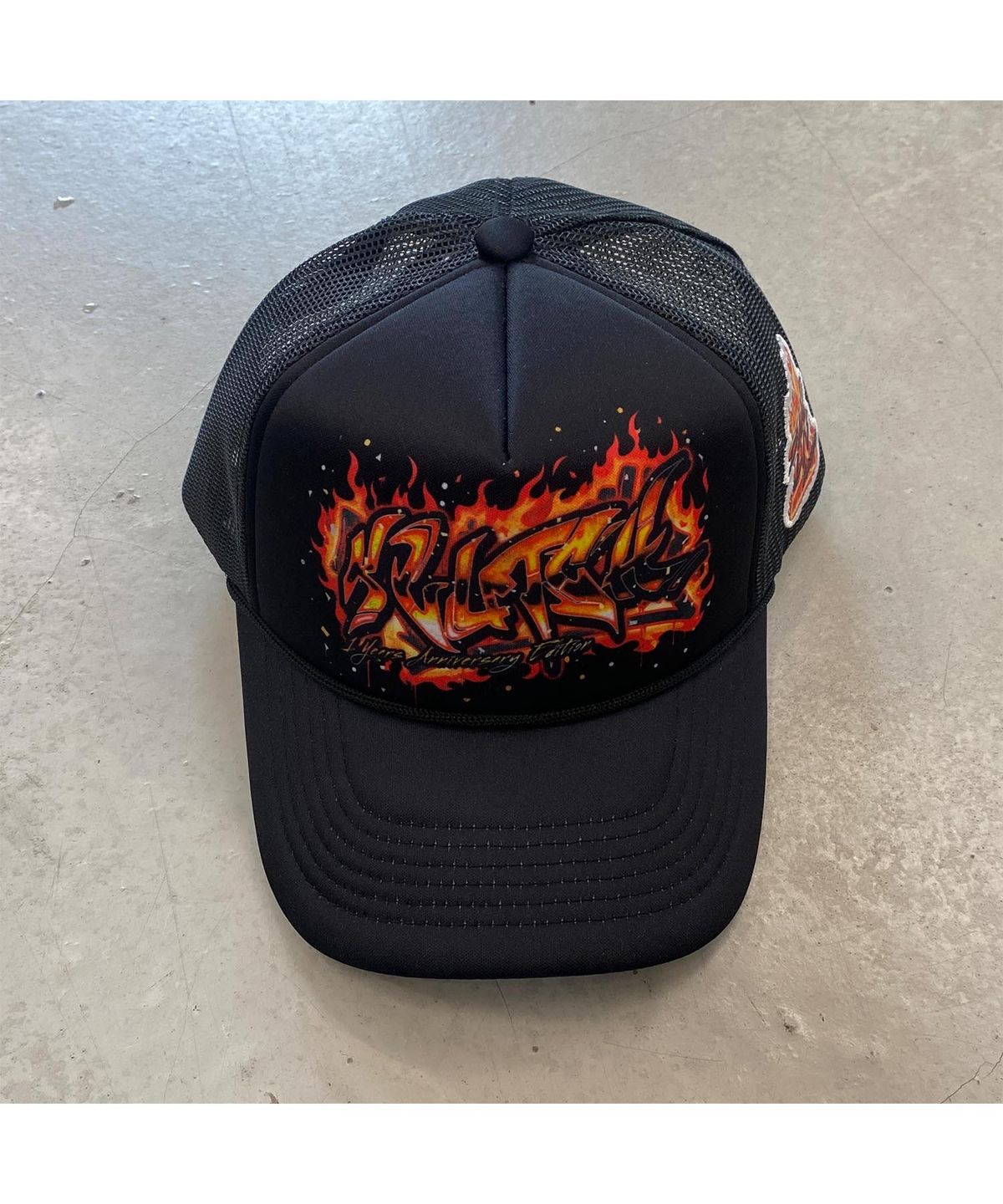 하운드빌(HOUND VILLE) Flame logo side patch mesh cap