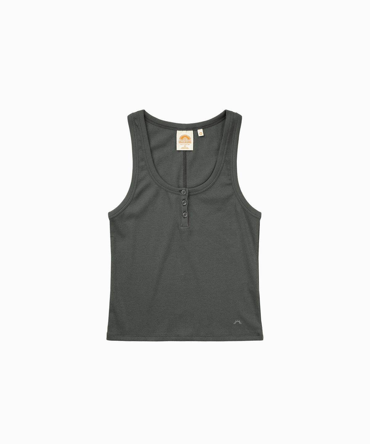 헬로 선라이즈(HELLO SUNRISE) HS Henley Neck Sleeveless(W)_Charcoal