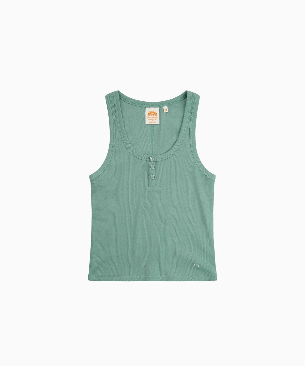 헬로 선라이즈(HELLO SUNRISE) HS Henley Neck Sleeveless(W)_Mint Green