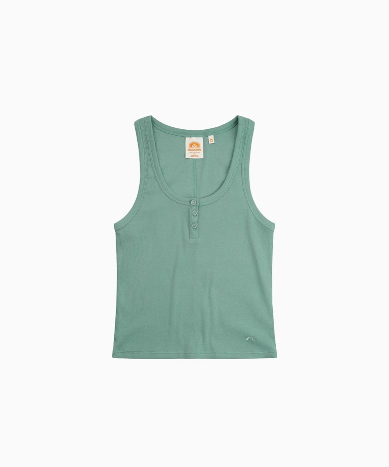 HS Henley Neck Sleeveless(W)_Mint Green