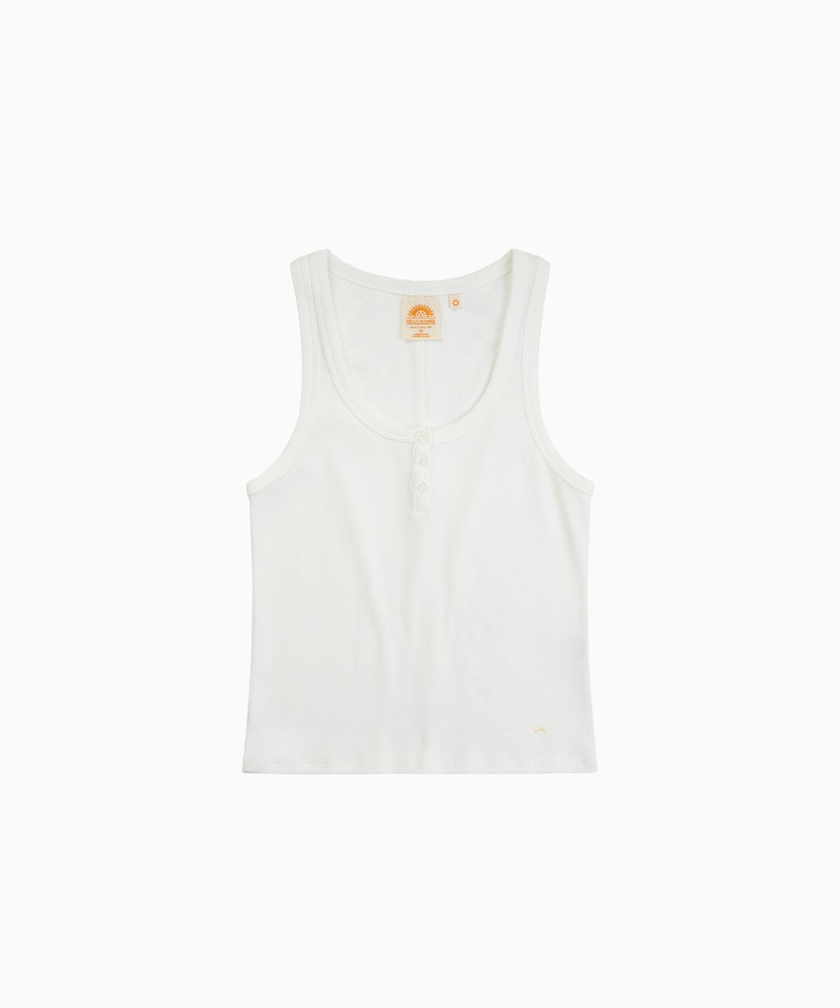 헬로 선라이즈(HELLO SUNRISE) HS Henley Neck Sleeveless(W)_White