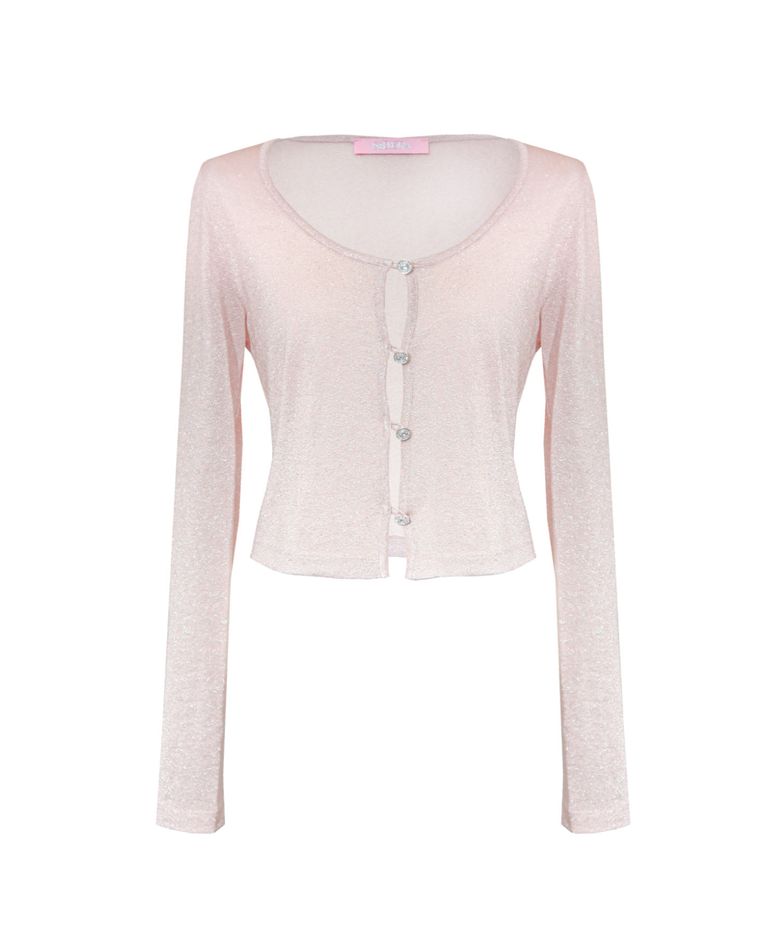 Radiant Breeze Button Cardigan [Peach]