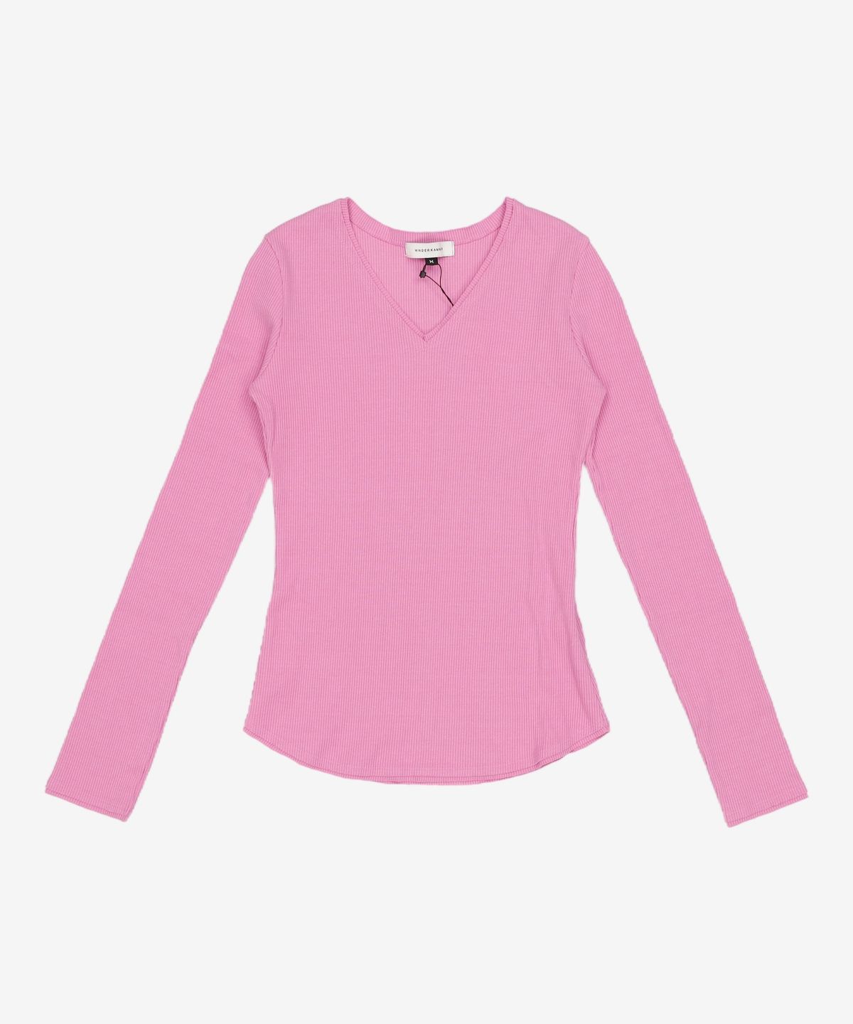 분더캄머(WNDERKAMMER) V-neck tee_pink(브이넥 티_핑크) M