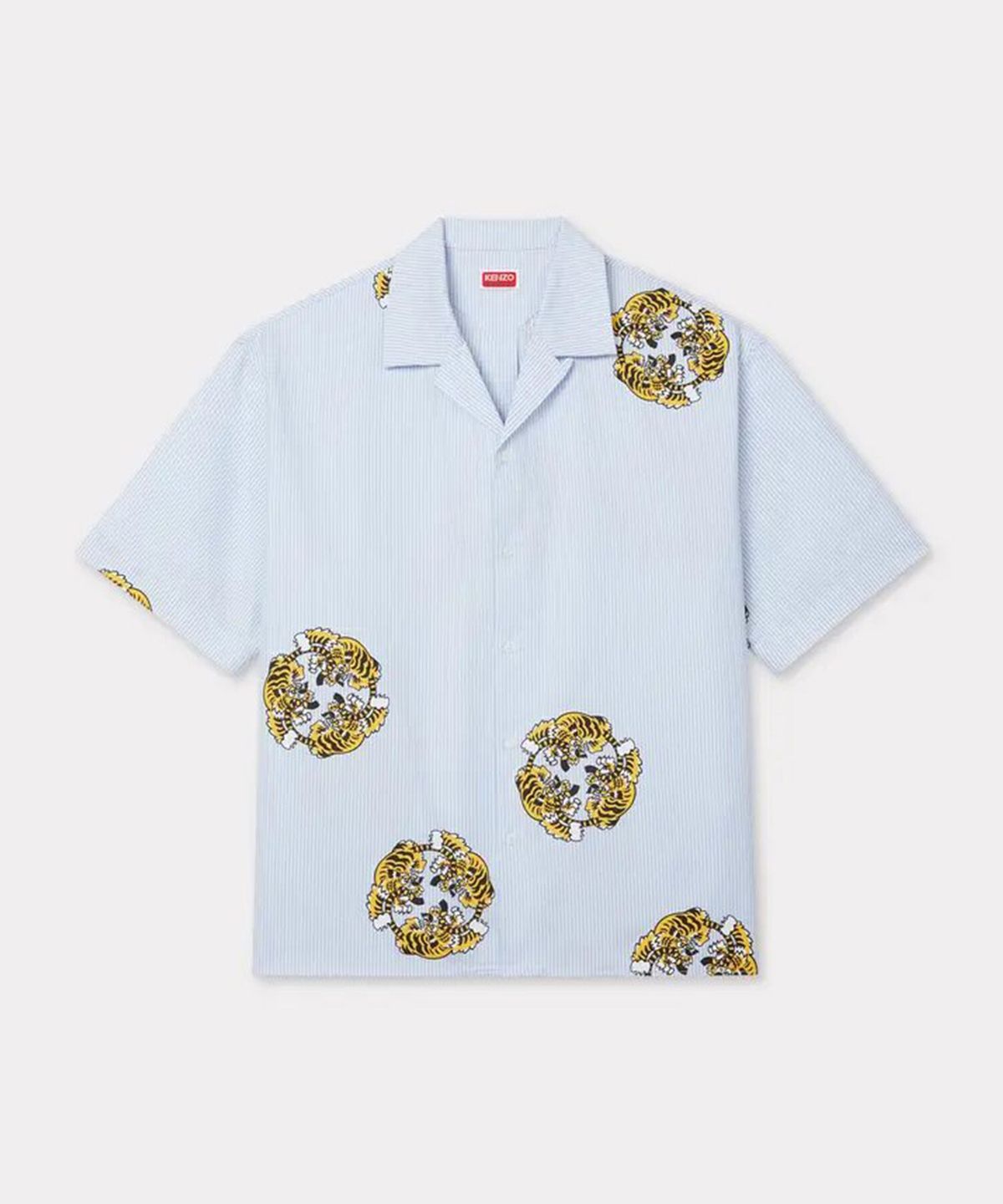 겐조(KENZO) 남성 베르디 컬렉션 하와이안 반팔 셔츠_K255AMIV02LBX