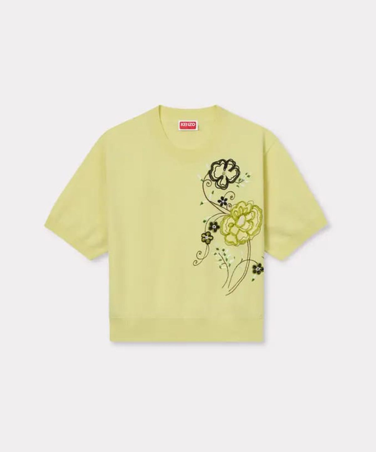 겐조(KENZO) 여성 피오니 자수 니트 탑_K255AWK202YEB
