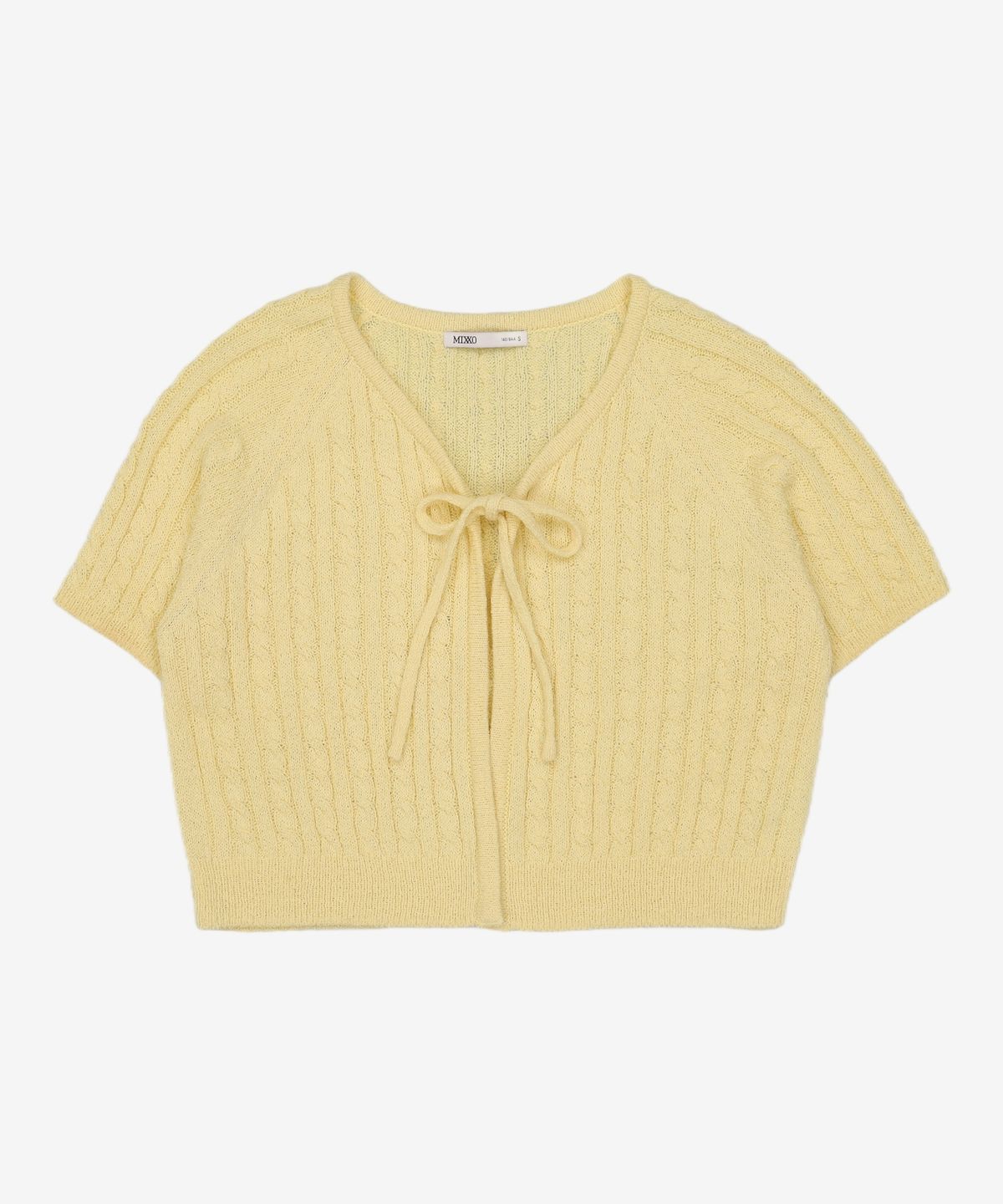 미쏘(MIXXO) 부클 리본 케이블 가디건_MIWCKD618T S