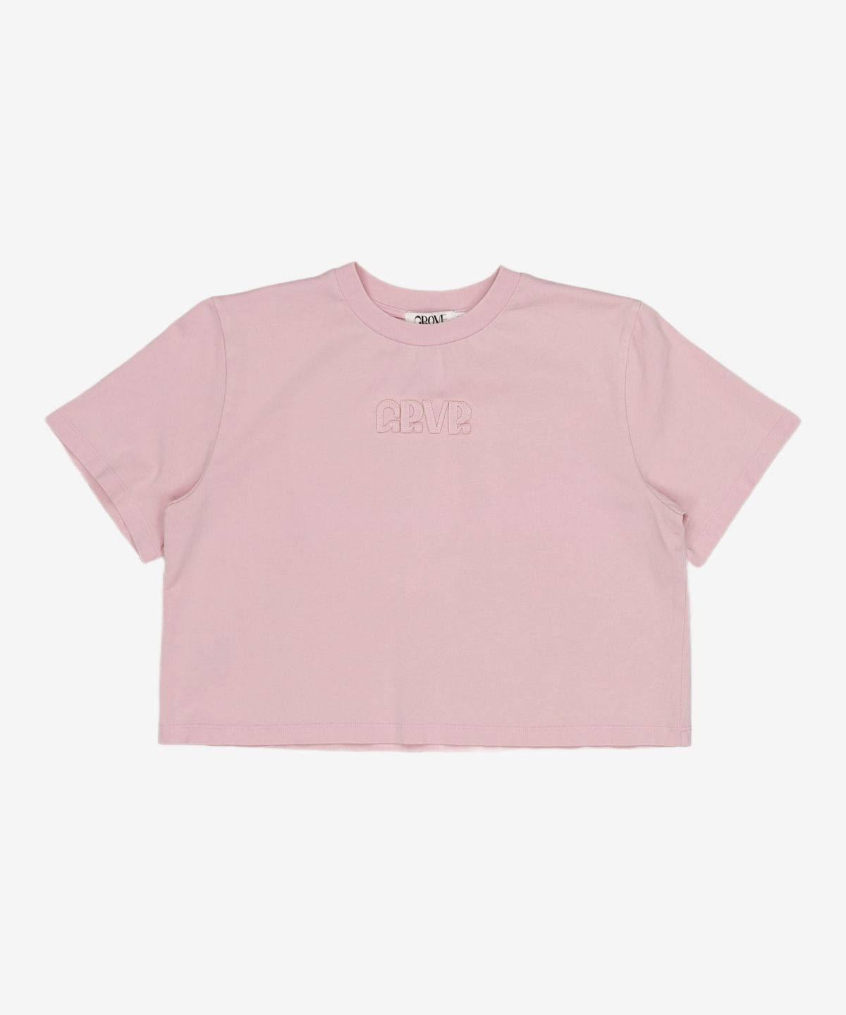 그로브(GROVE) GRVR APPLIQUE T-SHIRT (PINK) FREE