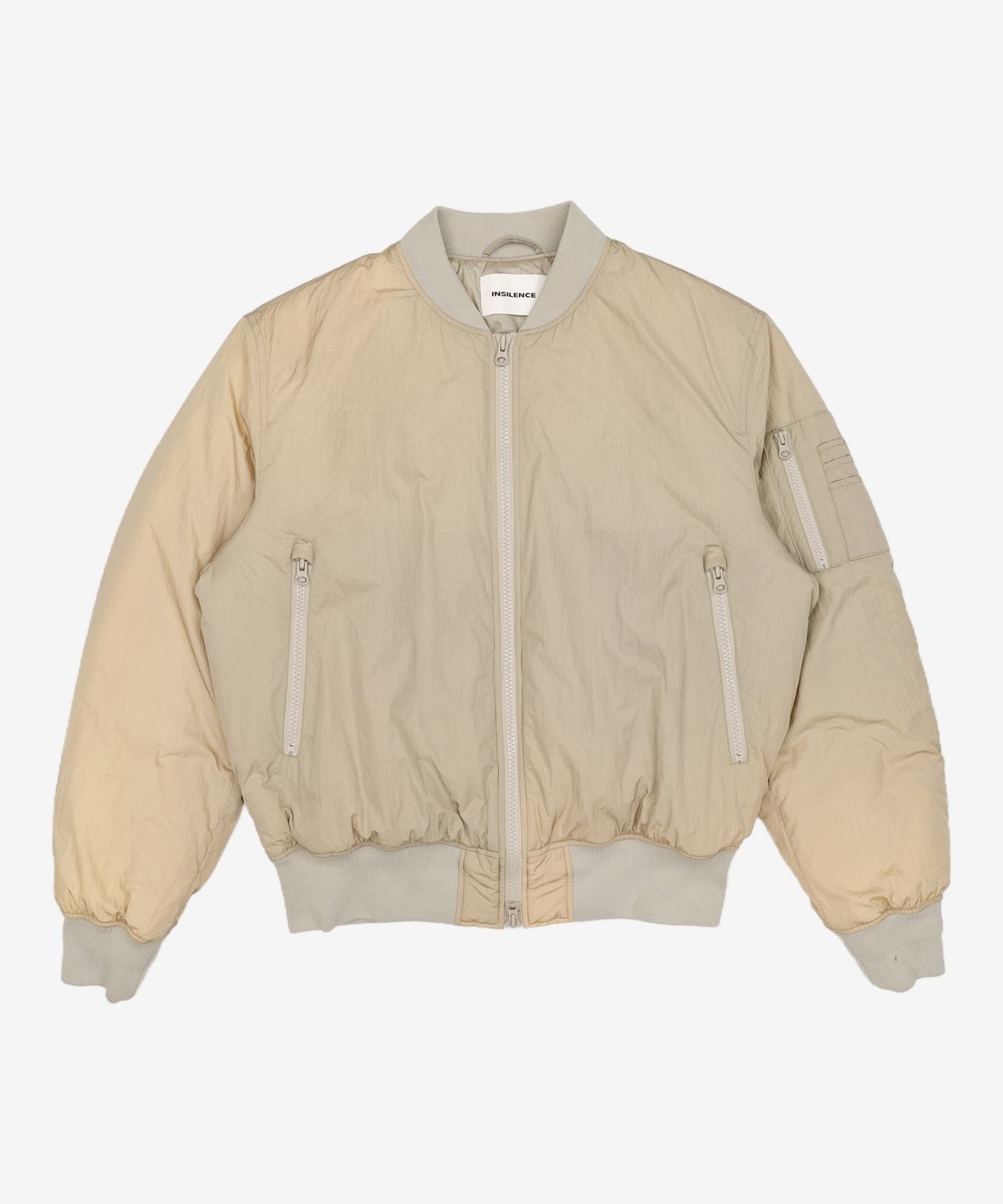 인사일런스(INSILENCE) 오버사이즈 MA-1 LIGHT BEIGE M