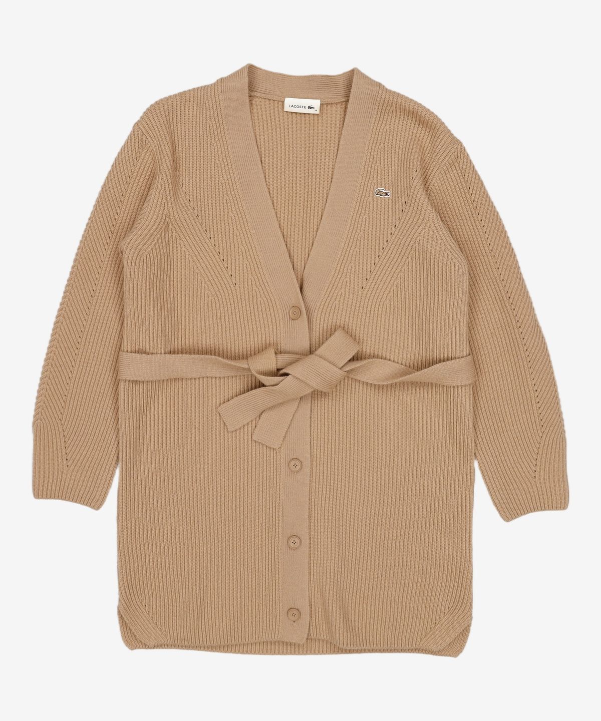 라코스테(LACOSTE) 여성 중기장 벨티드 가디건 LCST AF260E-19C031 XL