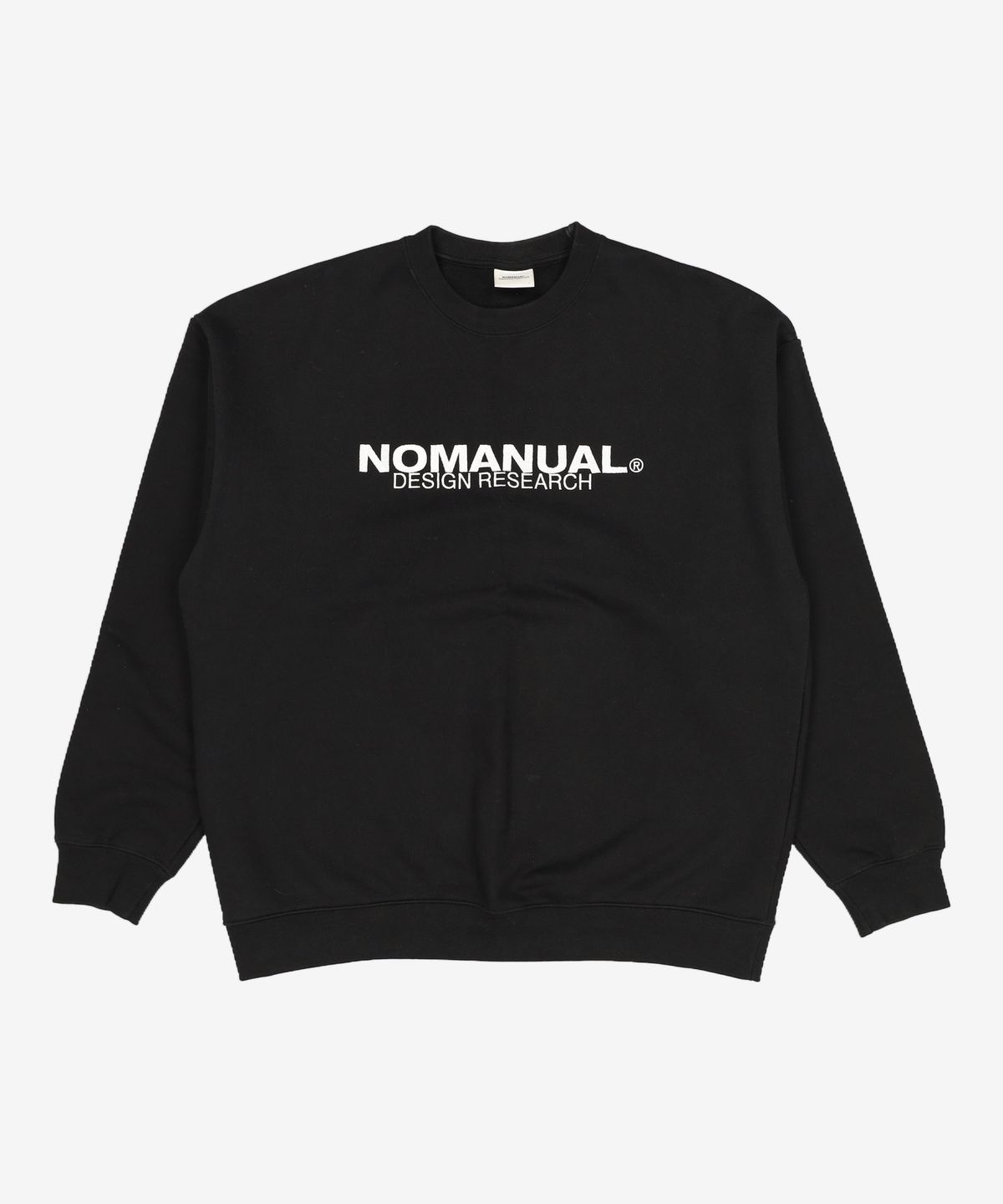 노매뉴얼(NOMANUAL) D.R LOGO SWEATSHIRT - BLACK XL