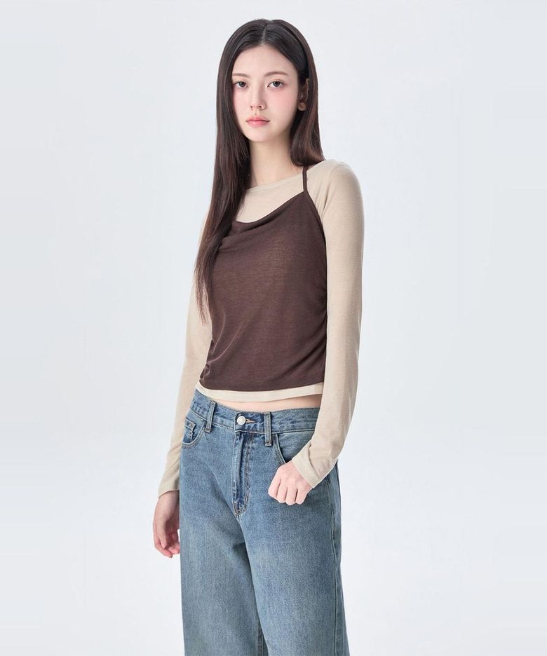 홀터 레이어드 긴팔 티셔츠_MIWLWG911A