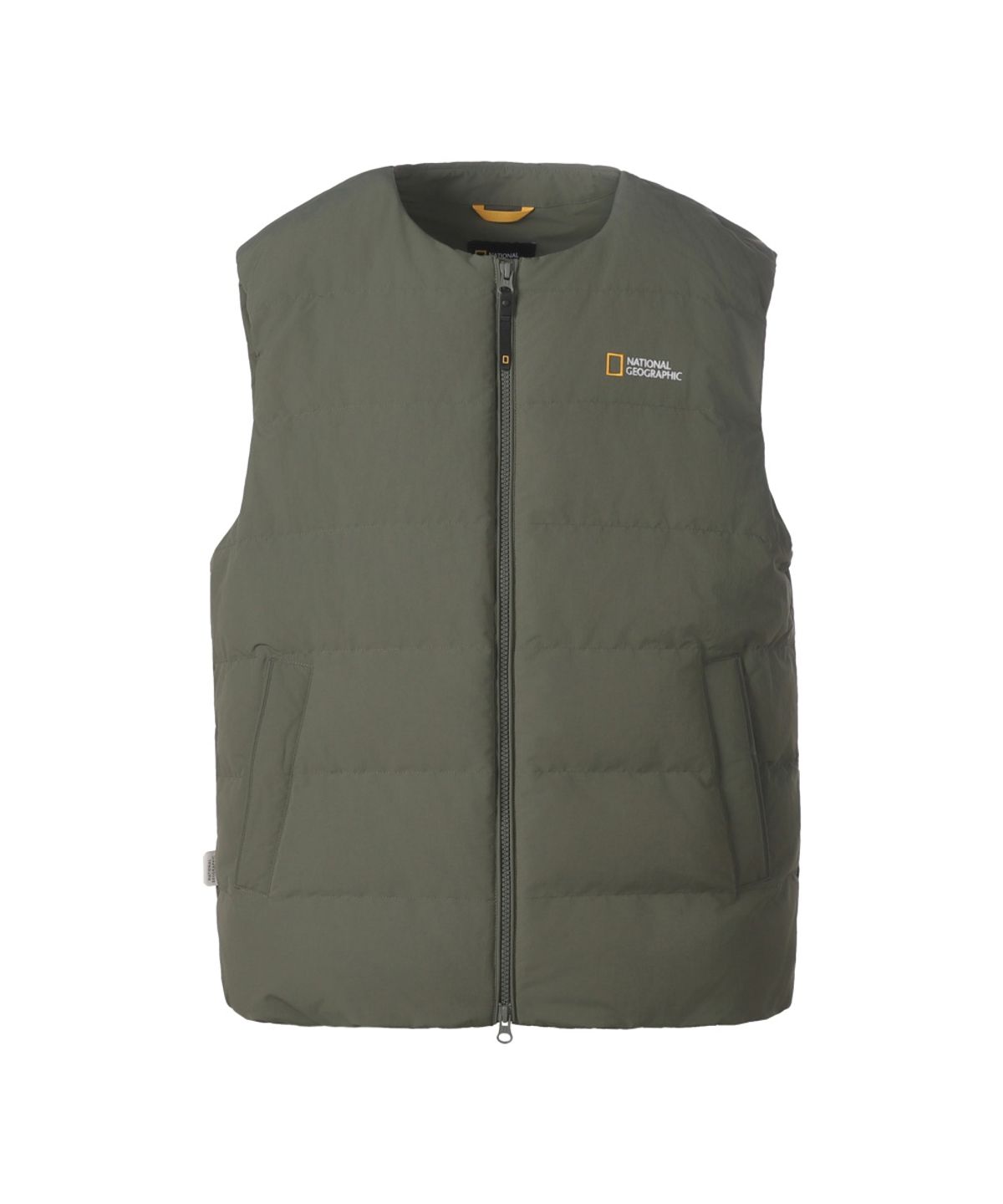 내셔널지오그래픽(NATIONALGEOGRAPHIC) 헤론 U넥 경량 구스다운 베스트 OLIVE GREEN