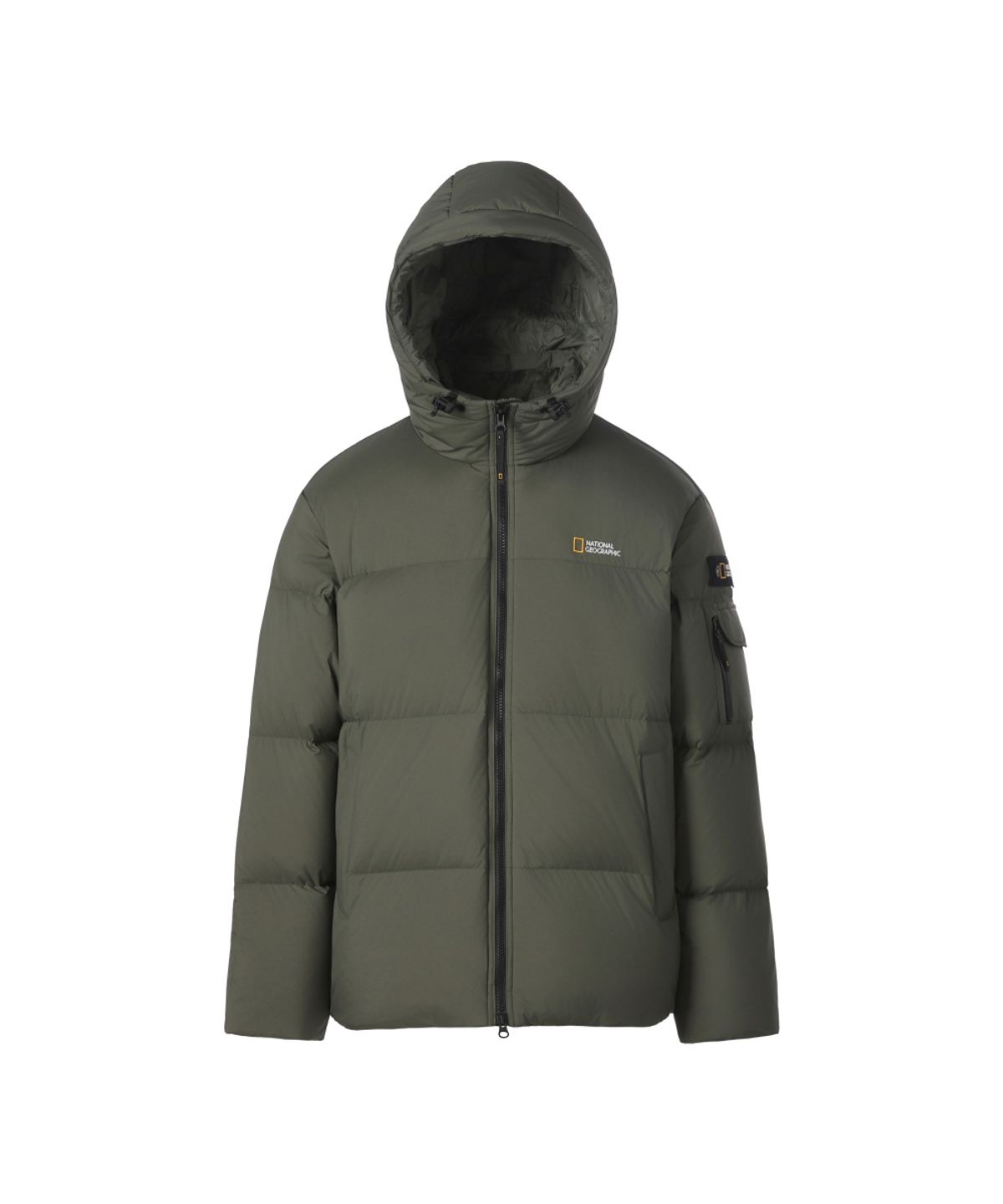 내셔널지오그래픽(NATIONALGEOGRAPHIC) 골든몰 후디 구스다운 점퍼 OLIVE GREEN