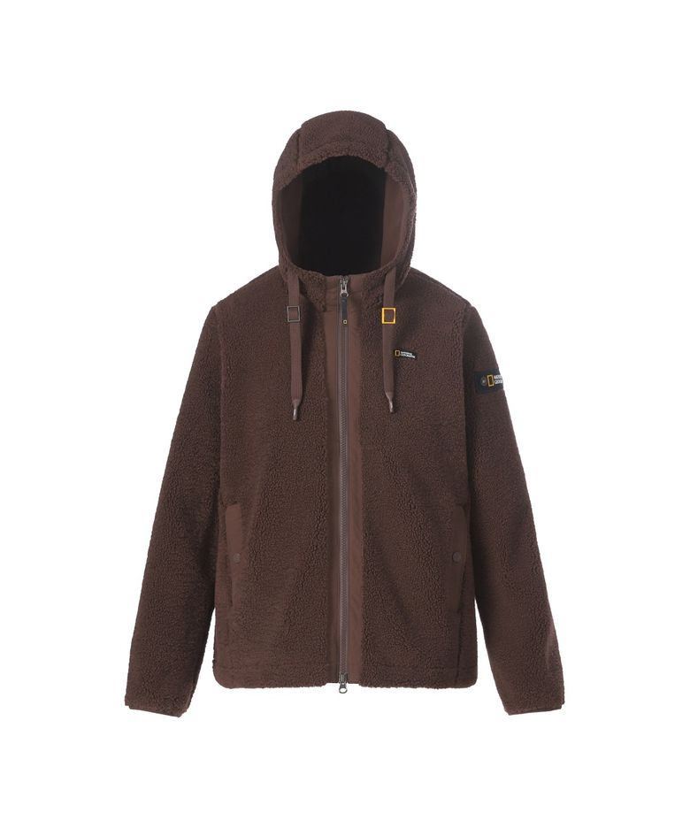 여성 코스토니 후드 플리스 자켓 CHOCOLATE BROWN