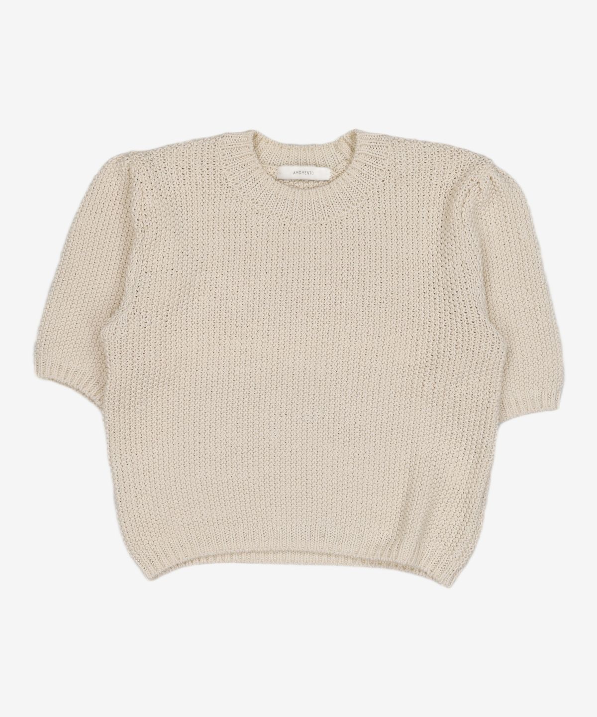 아모멘토(AMOMENTO) BALLOON SLEEVE KNIT TOP_ECRU 0