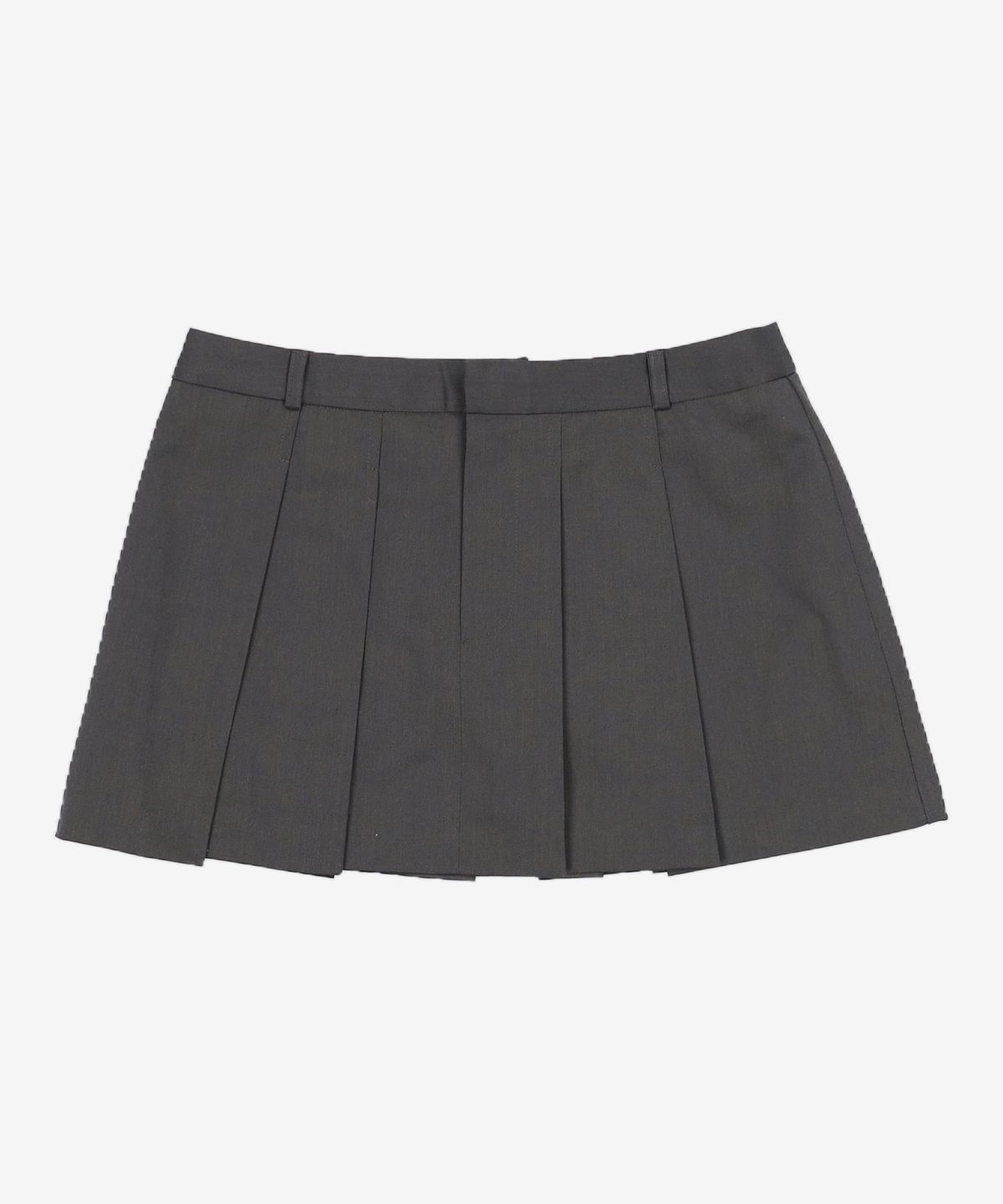 시눈(SINOON) Low-Waist Pleated Mini Skirt (Grey) S