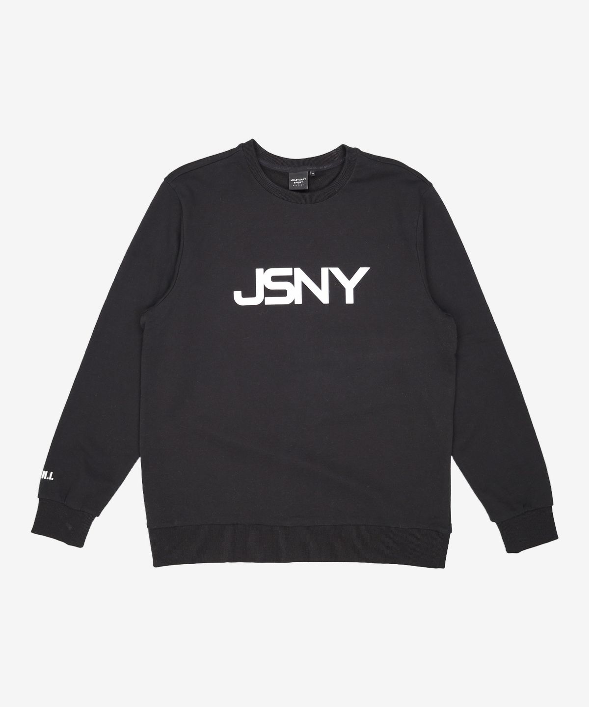 질스튜어트 스포츠 뉴욕(JILLSTUART SPORT NEWYORK) [JSNY MTM] 블랙 면혼방 레터링 남녀공용 맨투맨 JMTS8D756BK 110