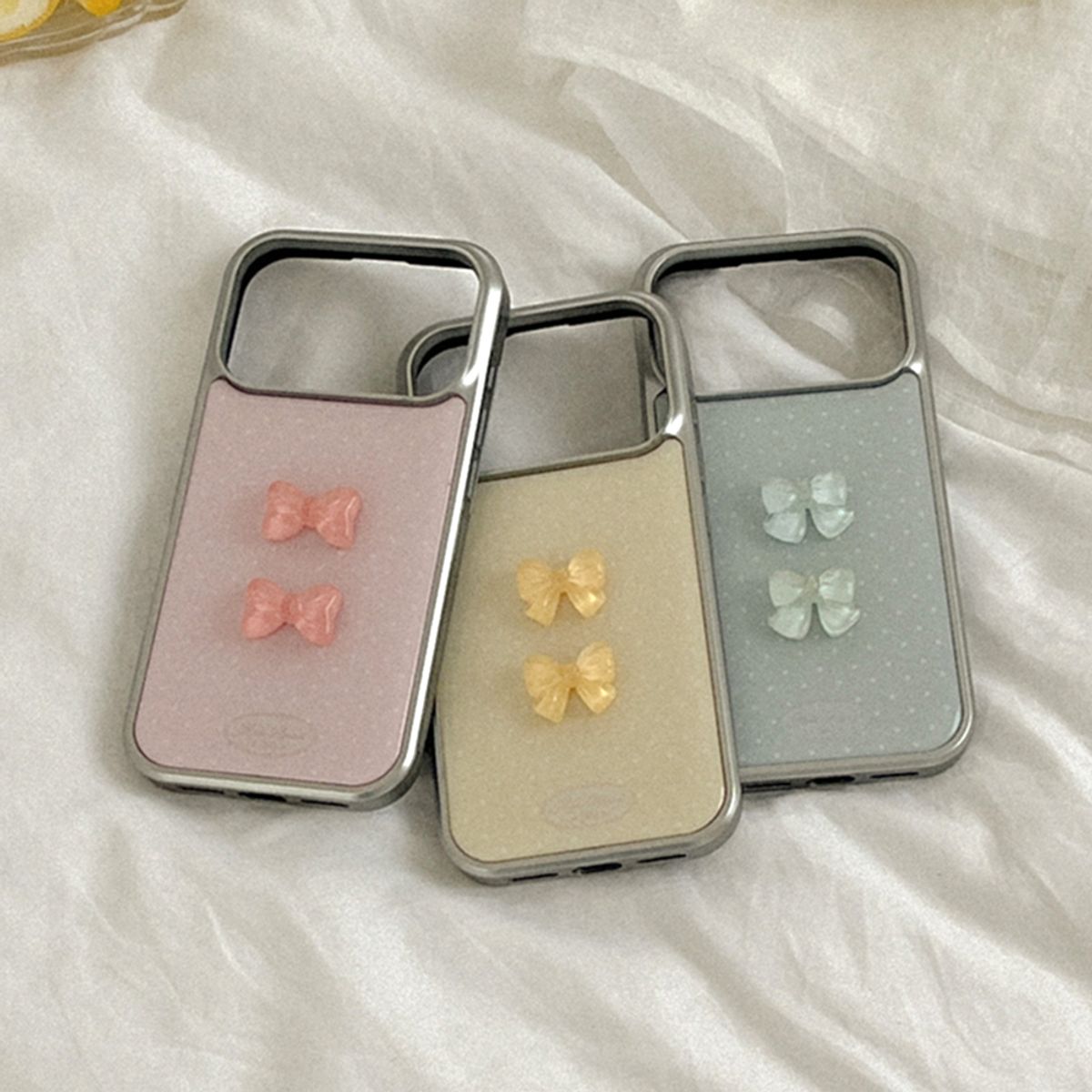 메이드모먼(MADEMOMENT) dotty ribbon 디자인 [파츠+실버 범퍼케이스]