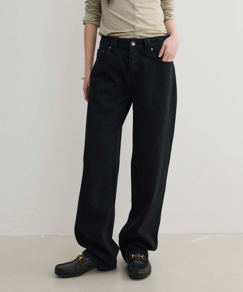 Button fly Denim Pants_Black