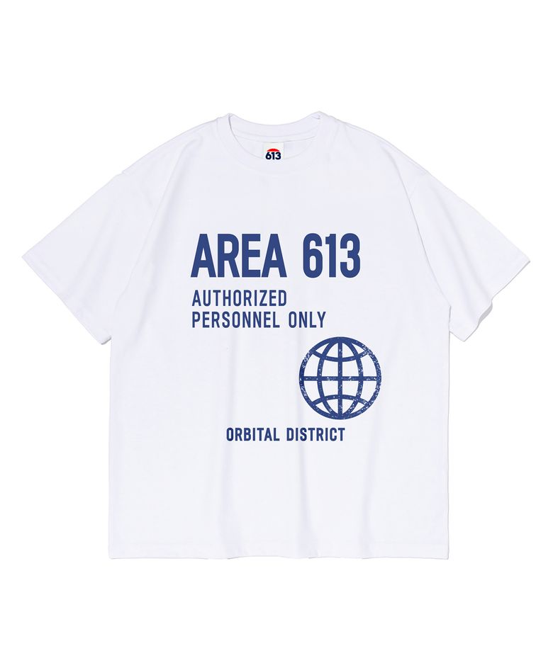 613 AREA 그래픽 반팔 티셔츠 (화이트)