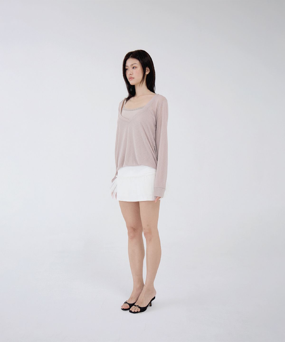 벨리아르(BELLIALEU) CLOUD V-NECK OATMEAL