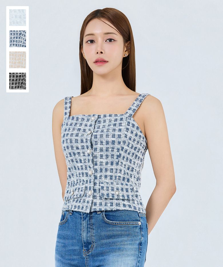 트위드 뷔스티에 [sky gray/beige/blue/black]
