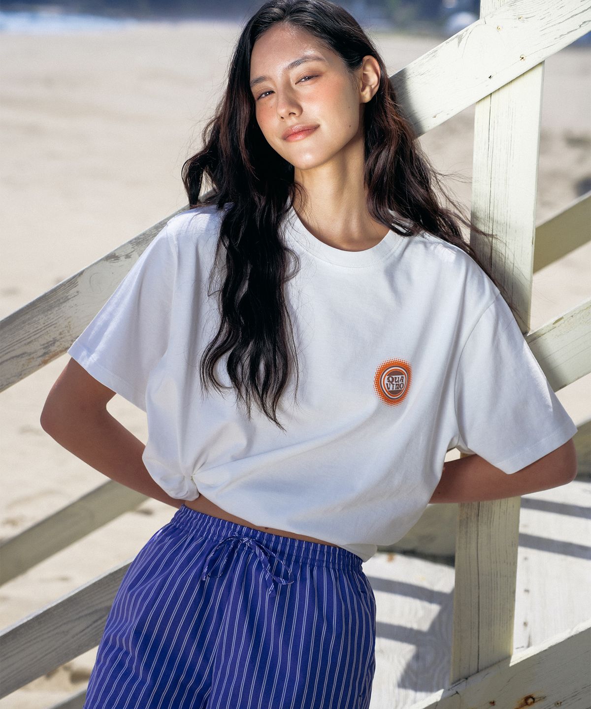 쿠아비노(QUAVINO) QUAVINO Sunkissed Day-off OVERFIT T-SHIRTS (3colors)