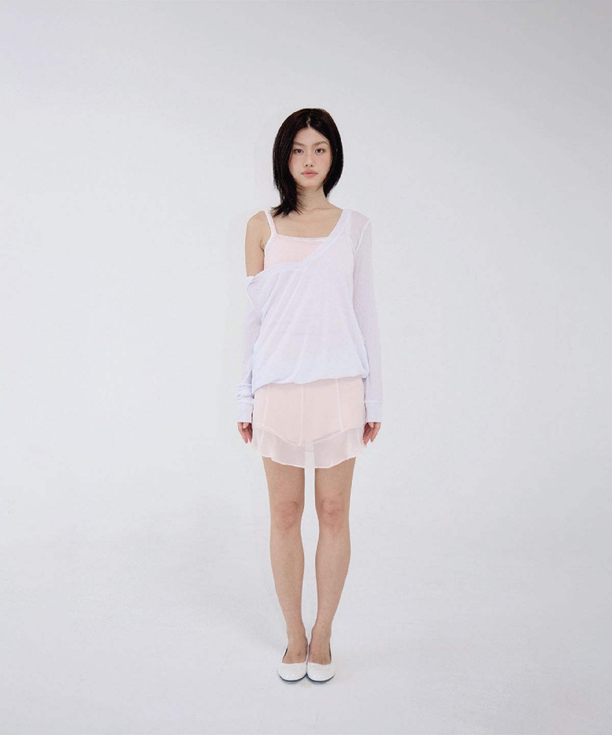 벨리아르(BELLIALEU) CLOUD V-NECK SHELL WHITE