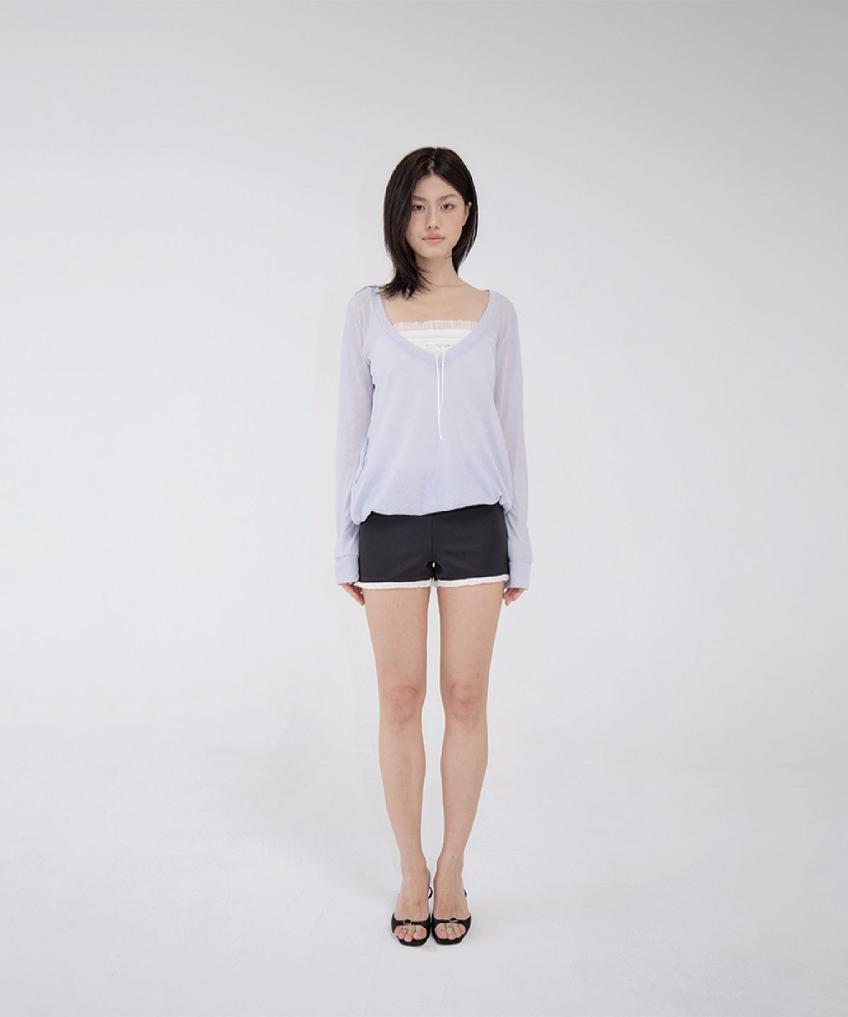 벨리아르(BELLIALEU) FRILL SHORTS BLACK