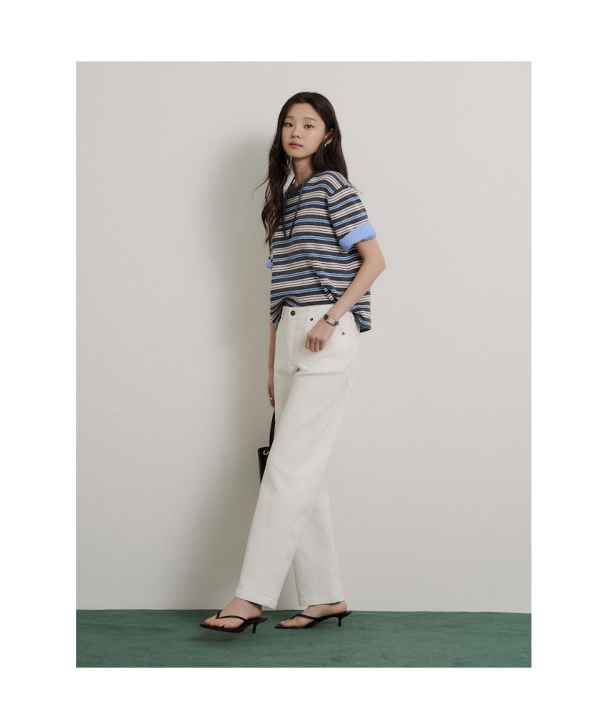 빈폴 레이디스(BEANPOLE LADIES) [Essential] 스트레이트 데님 팬츠  화이트 (BF6821E911)