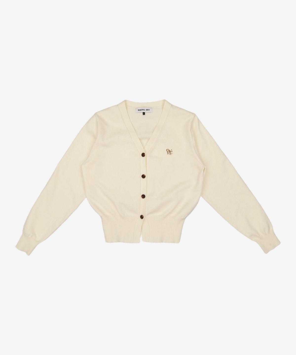제너럴 아이디어(GENERAL IDEA) WOMAN GNRL 에센셜 베이직 가디건 [IVORY] / WBC1L04504 S