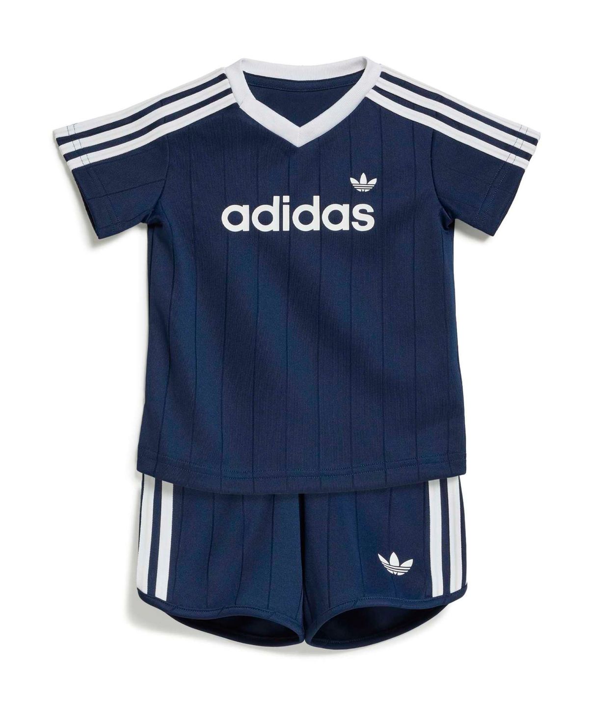 아디다스 키즈(ADIDAS KIDS) 핀스트라이프 스프린터 쇼츠 티 세트 인펀트 - 네이비 / KT4364