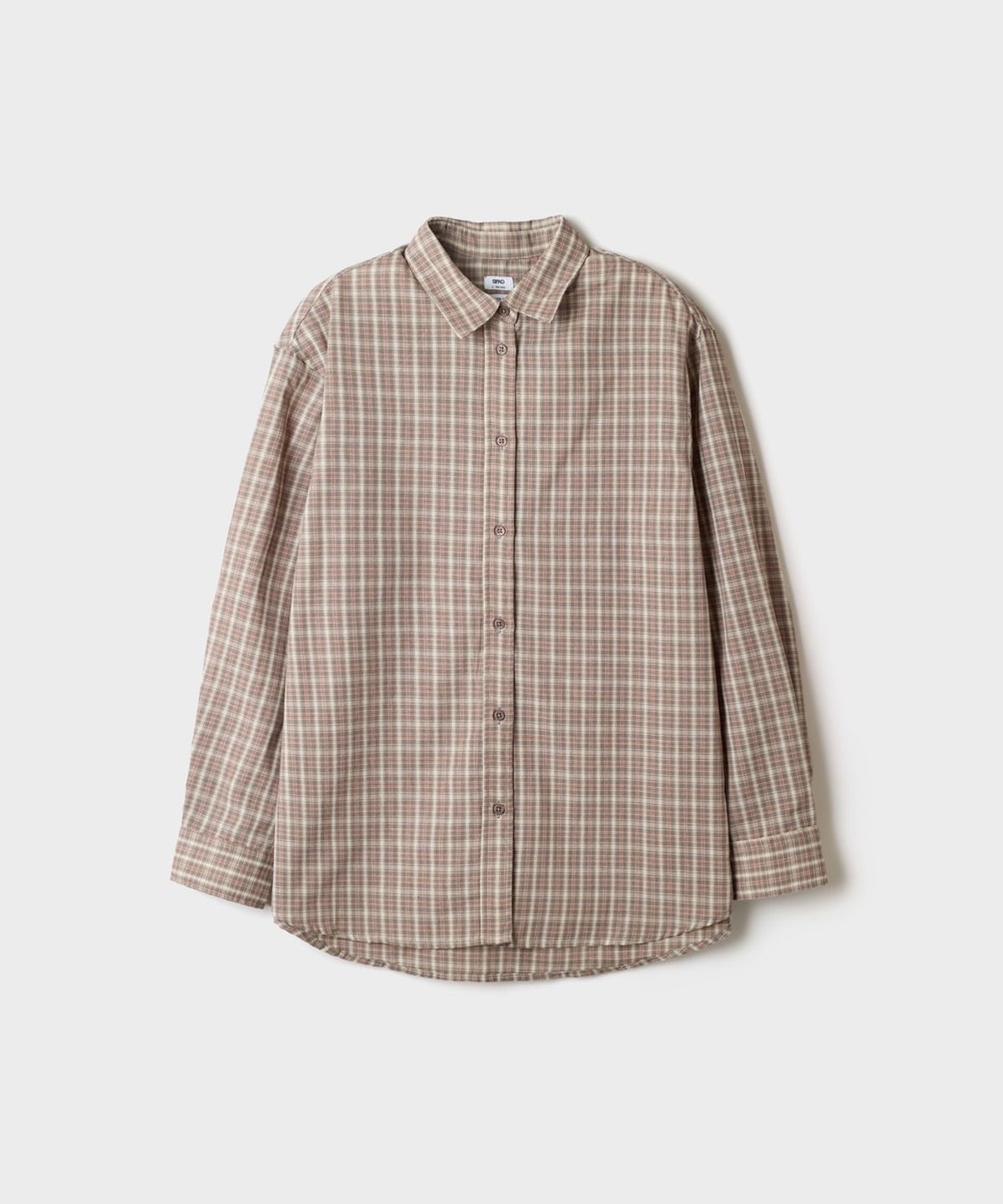 스파오(SPAO) 여성 오버핏 체크 셔츠_SPYCG49W01