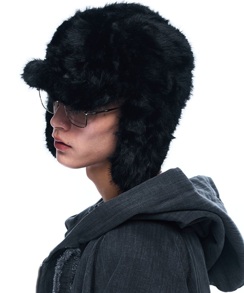 WESTERN RIVET TROOPER HAT - BLACK