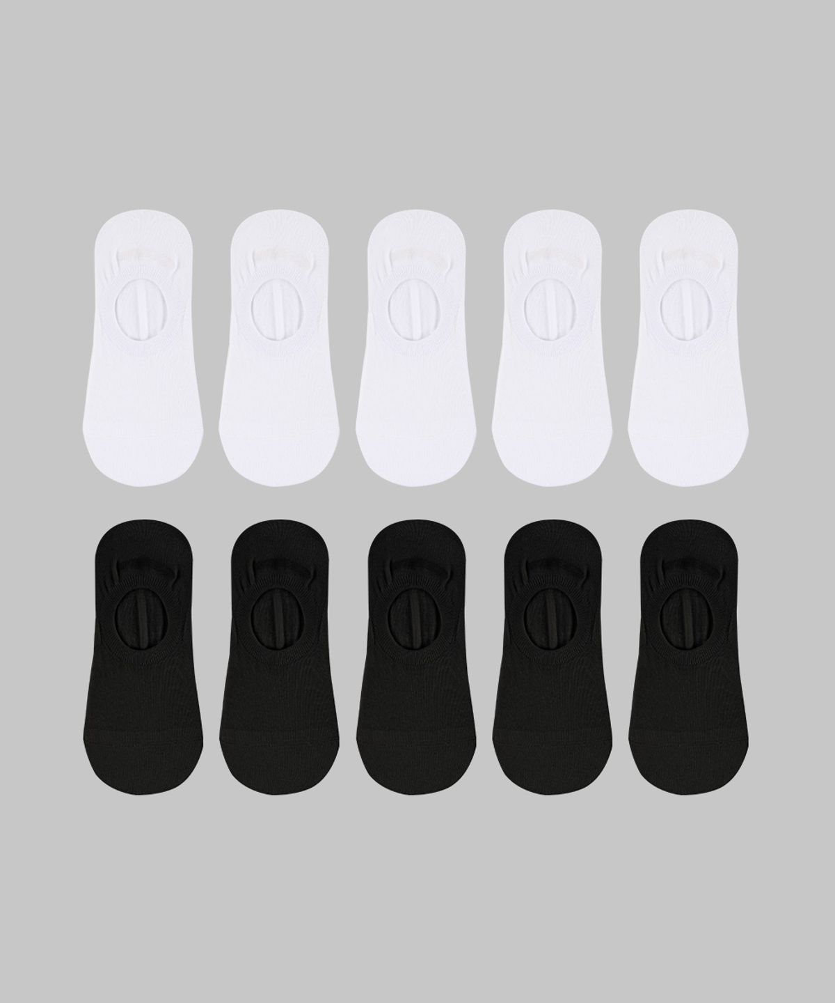 스테디삭(STEADY SOCKS) [10PACK] 스테디삭 페이크삭스(벗겨짐방지)_화이트/블랙